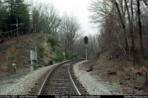 C&O Railway signal: Greenwood (WB)